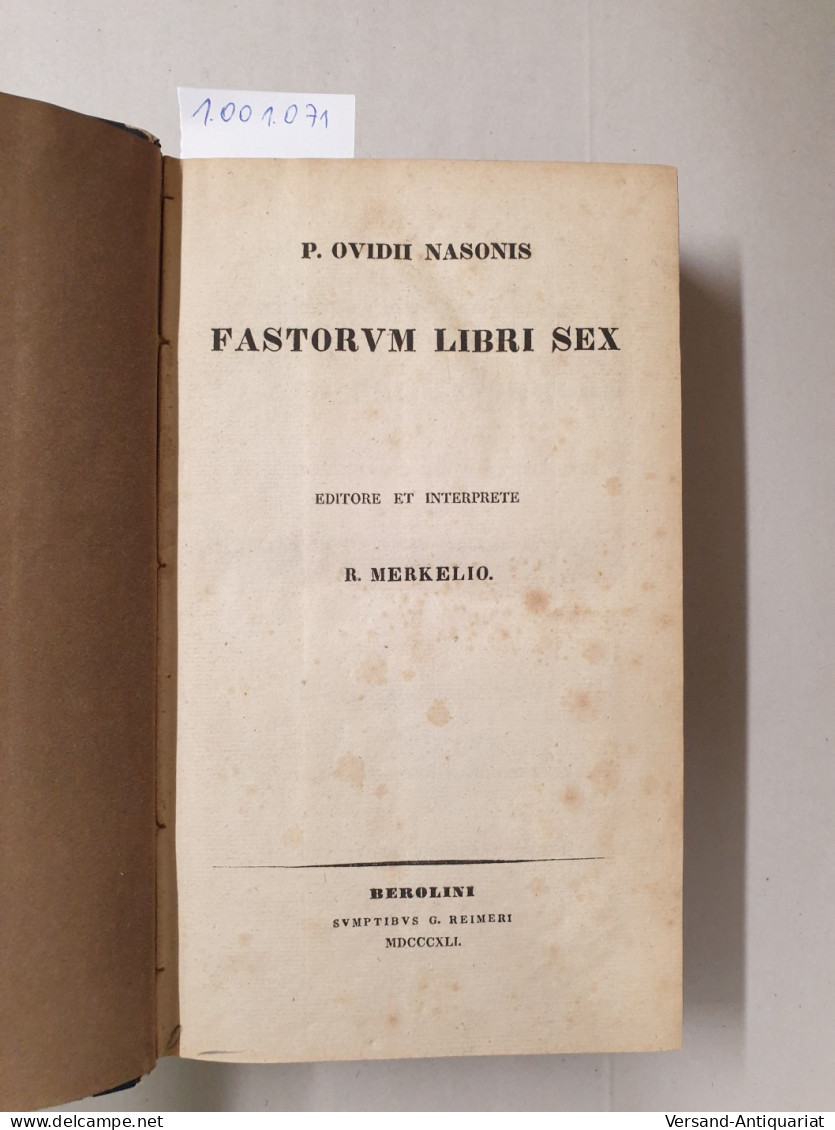 Fastorum Libri Sex : - Sonstige & Ohne Zuordnung