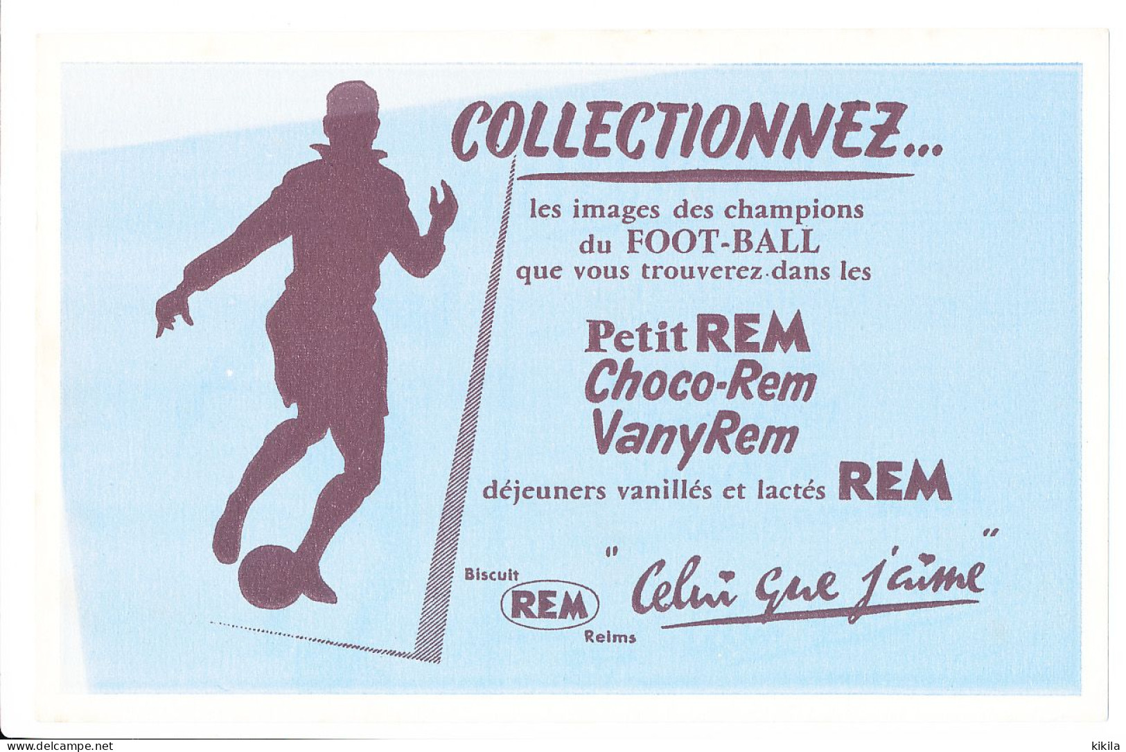 Buvard  21 X 13.5 Choco-REM  Petit Rem VanyRem  Biscuit Image Des Champions De Foot-ball  Le Dribble - Caramelle & Dolci