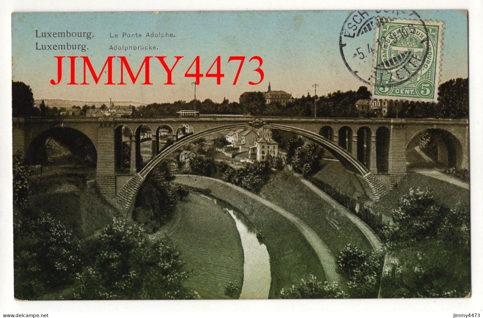 LUXEMBOURG En 1912 - Le Ponte Adolphe - Adolphbrücke - N° 24417 - Kunst. Karl Braun & Cie Berlin - Luxemburg - Town