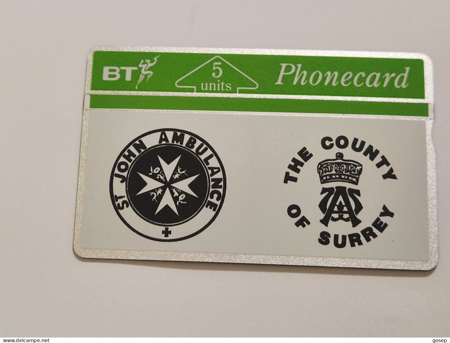 United Kingdom-(BTG-016)-ST.John Ambulance Surrey-(65)(5units)(132H25437)(tirage-500)(price Cataloge-12.00£-mint) - BT Edición General