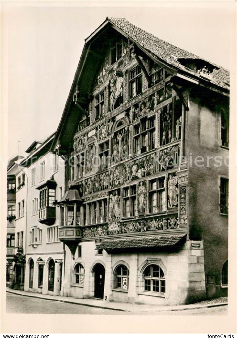 13716301 Schaffhausen  SH Haus Zum Ritter Historisches Gebaeude Fresken Fassaden - Autres & Non Classés