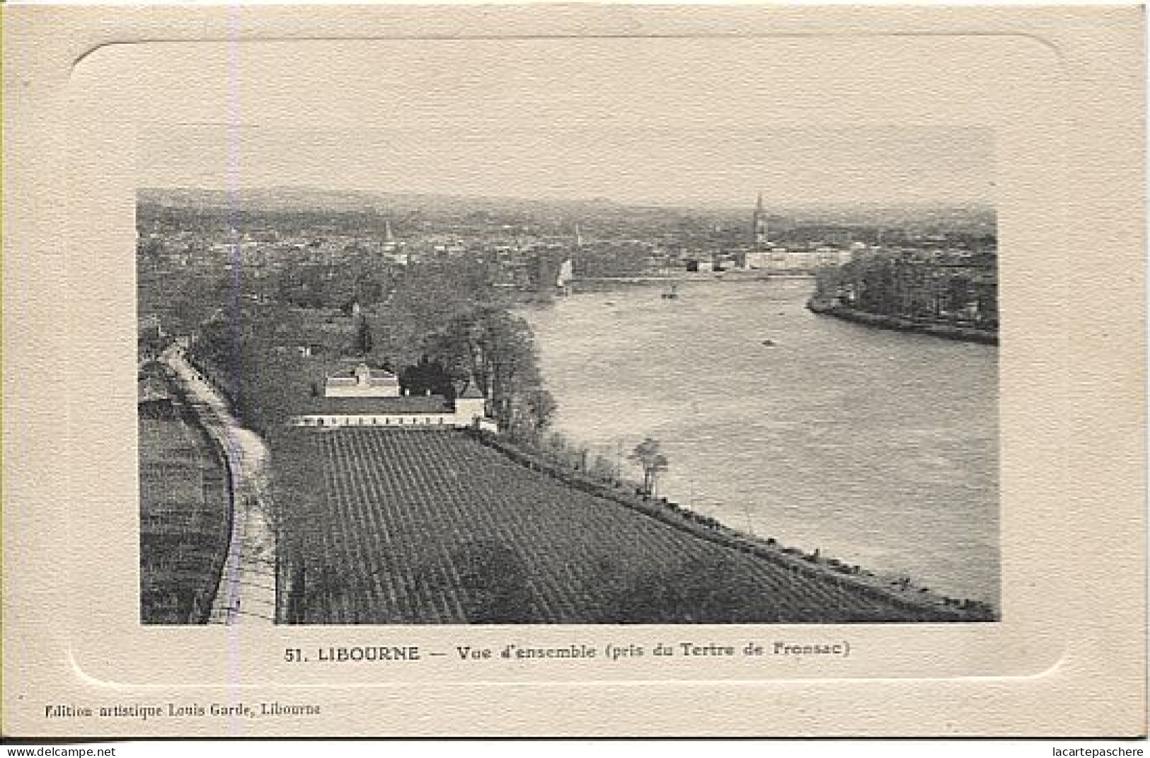 X124153 GIRONDE LIBOURNE VUE D' ENSEMBLE PRIS DU TERTRE DE FRONSAC - Libourne