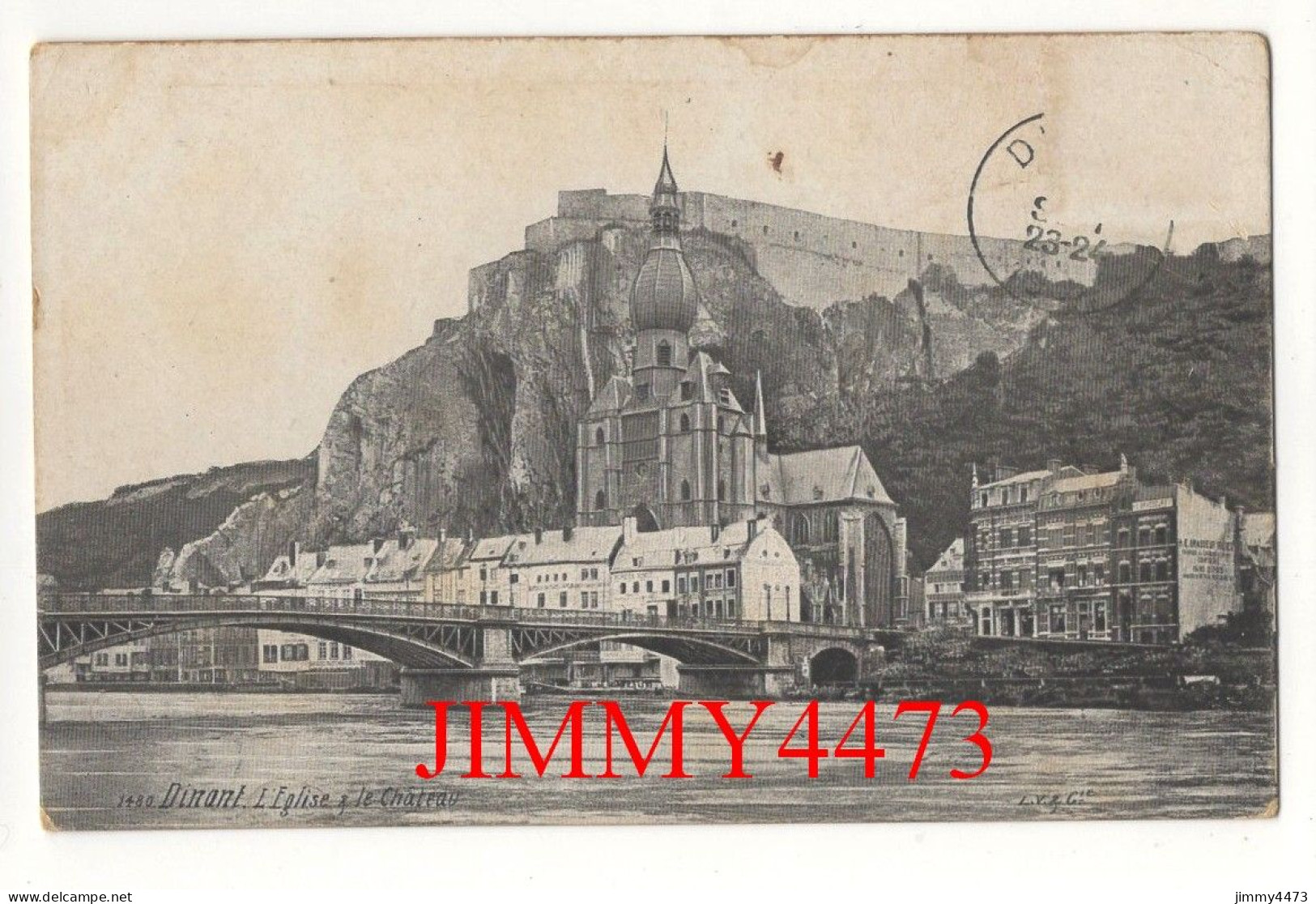 DINANT En 1907 - L'Eglise Et Le Château ( Province De Namur ) - N° 1480 - Aqua-Photo - L. V. & Cie Paris - Dinant