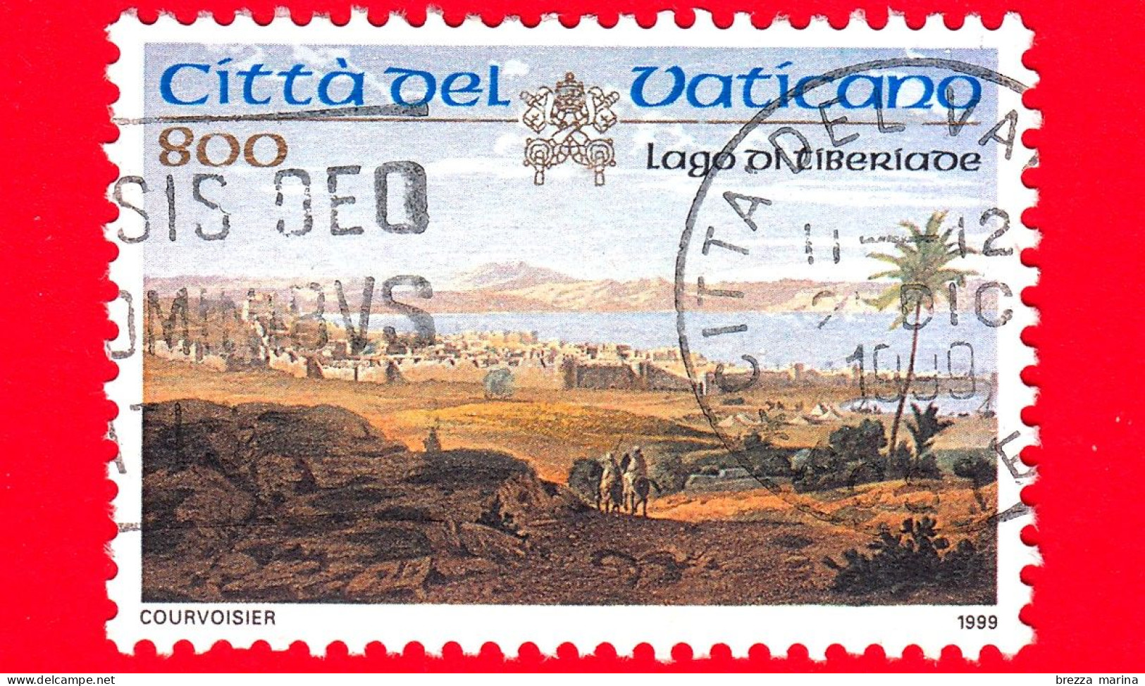 VATICANO - Usato - 1999 - Luoghi Santi Di Palestina - Lago Di Tiberiade - 800 - Usati