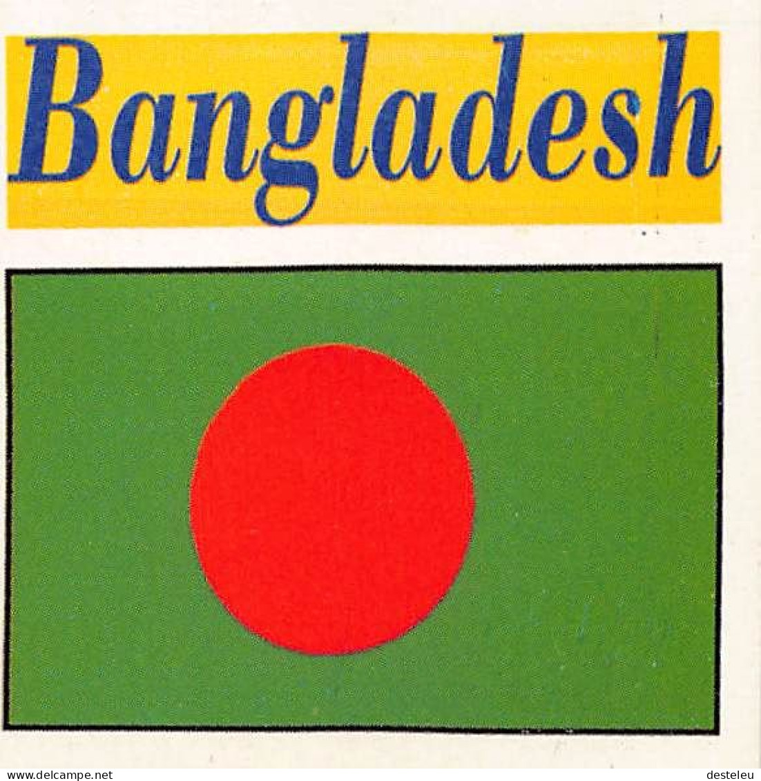 Flag Chromo -  Bangladesh - 5 X 5 Cm - Other & Unclassified