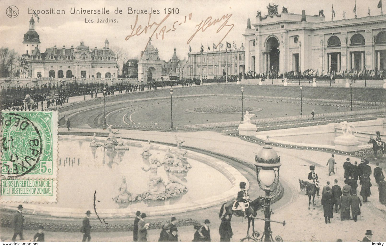 Belgique Bruxelles Exposition Universelle 1910 Les Jardins CPA - Mostre Universali