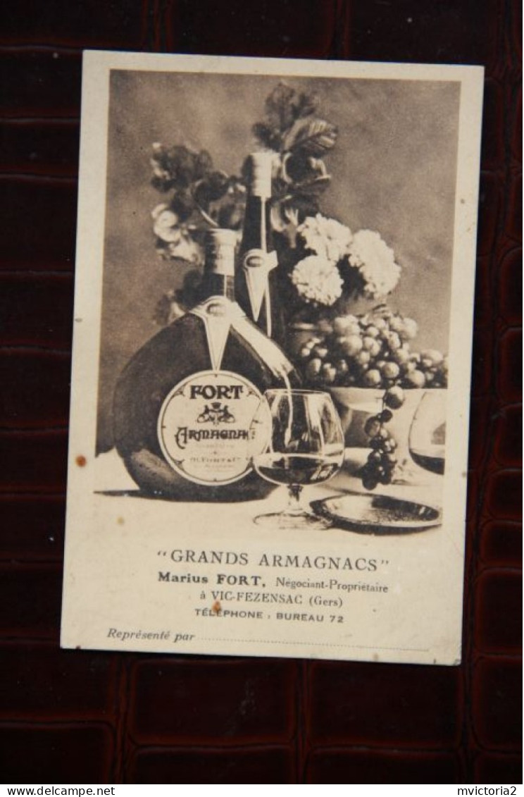 32 - VIC FEZENSAC : " Grands ARMAGNACS " , Marius FORT, Négociant Propriétaire. - Vic-Fezensac