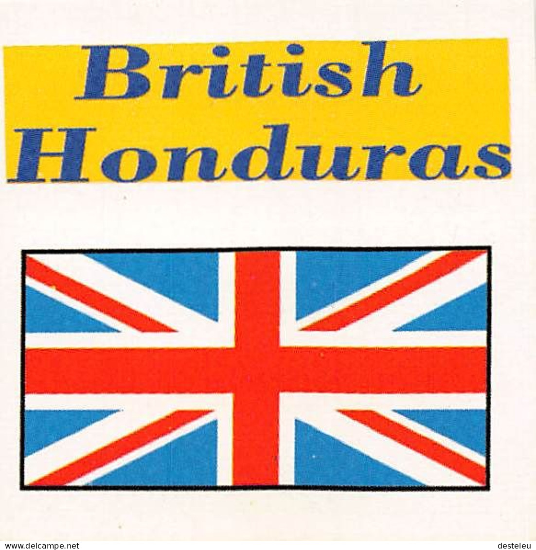 Flag Chromo -  British Honduras - 5 X 5 Cm - Other & Unclassified