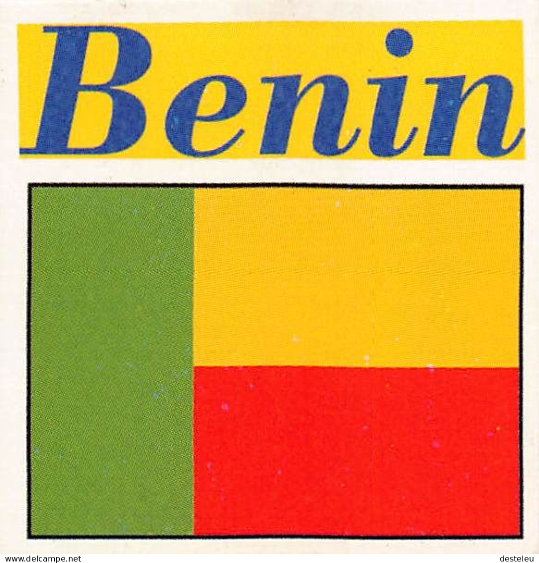 Flag Chromo -  Benin - 5 X 5 Cm - Otros & Sin Clasificación