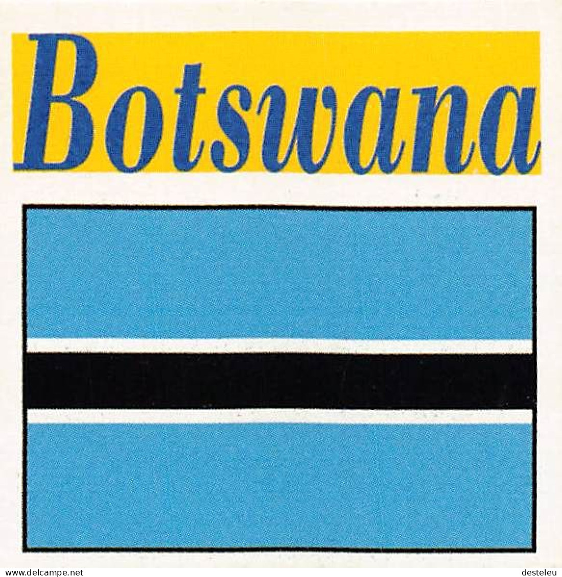 Flag Chromo -  Botswana - 5 X 5 Cm - Other & Unclassified