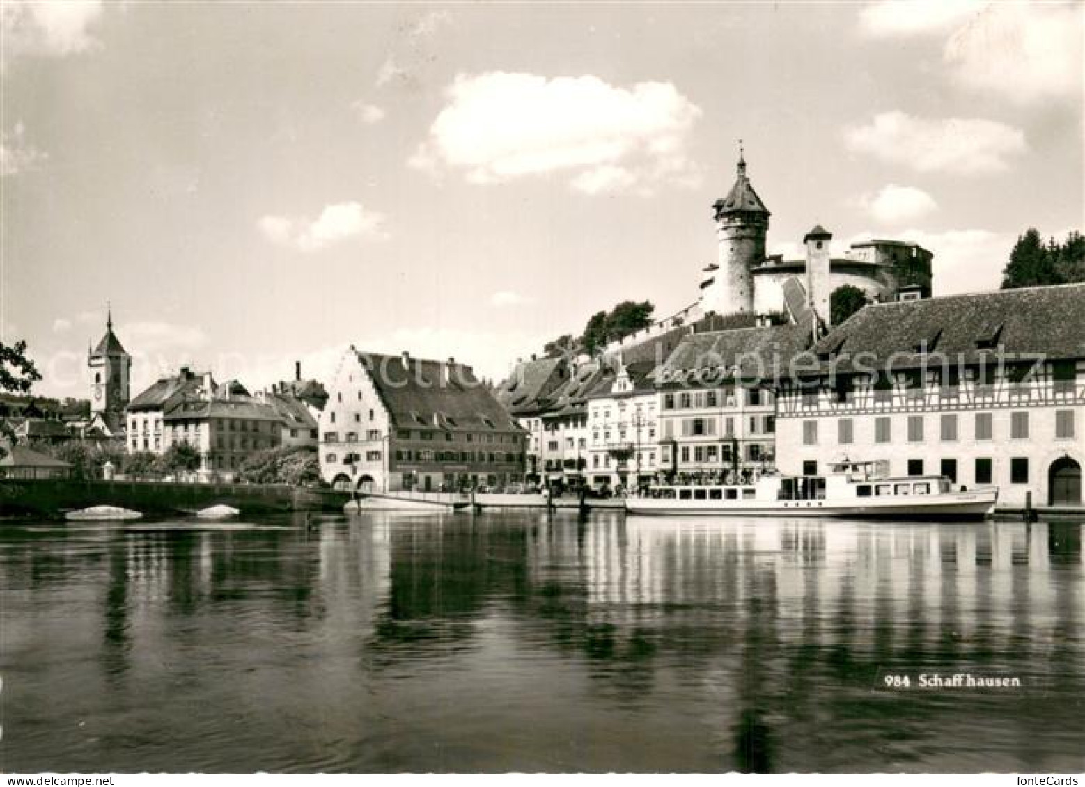 13712643 Schaffhausen  SH Blick Ueber Den Rhein Zur Festung Munot  - Autres & Non Classés