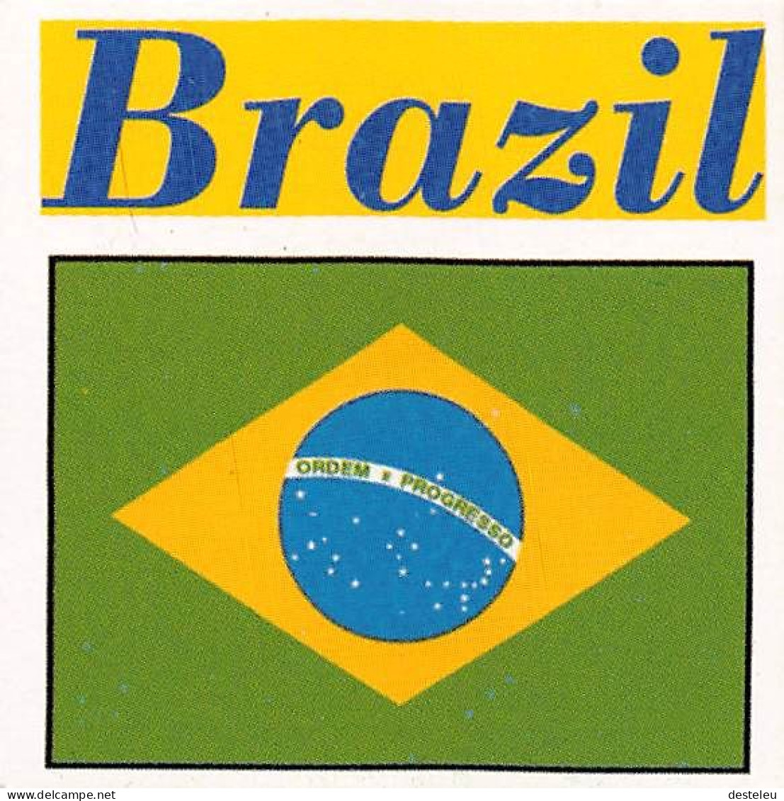 Flag Chromo -  Brazil - 5 X 5 Cm - Other & Unclassified