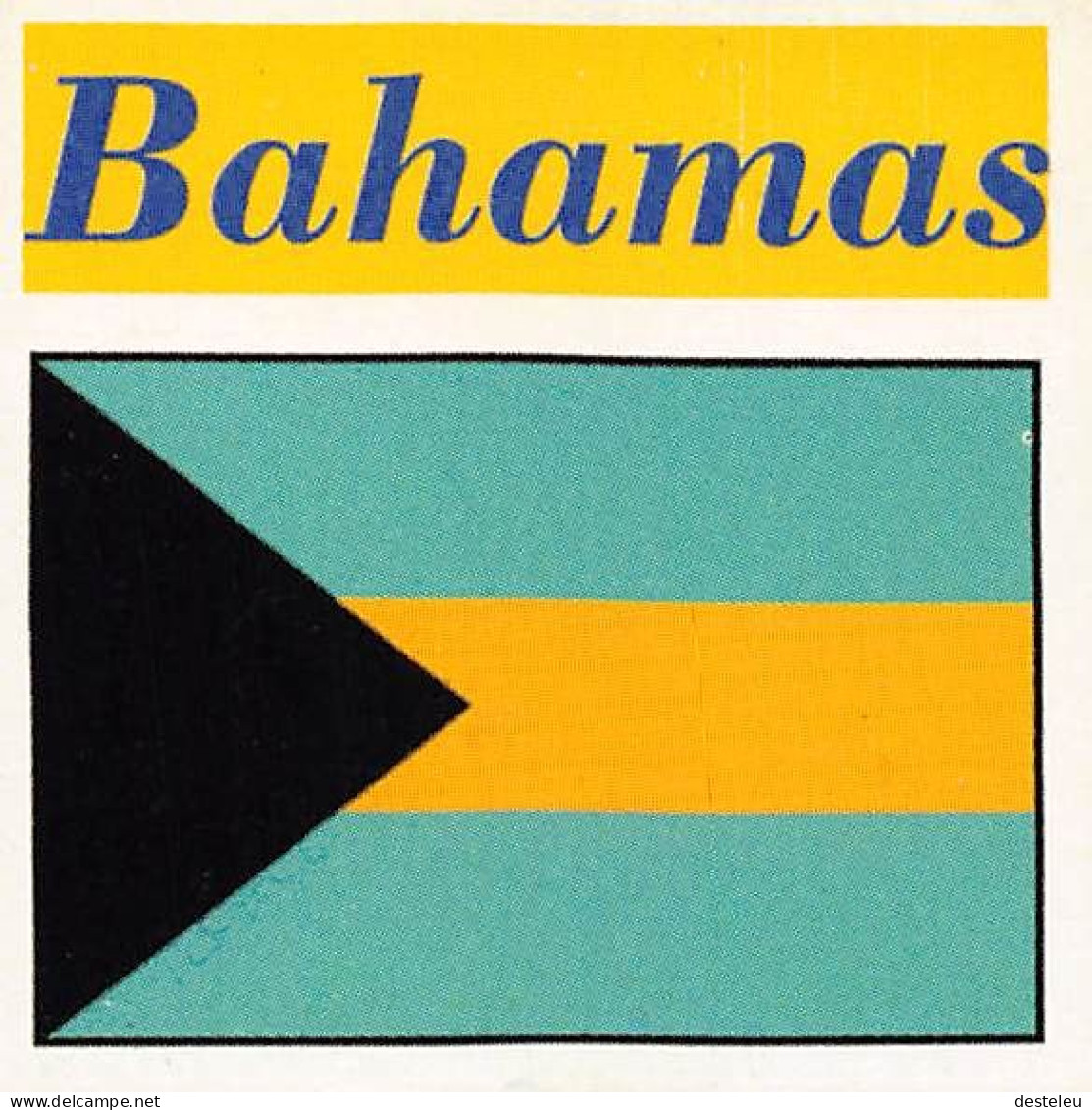 Flag Chromo -  Bahamas - 5 X 5 Cm - Other & Unclassified