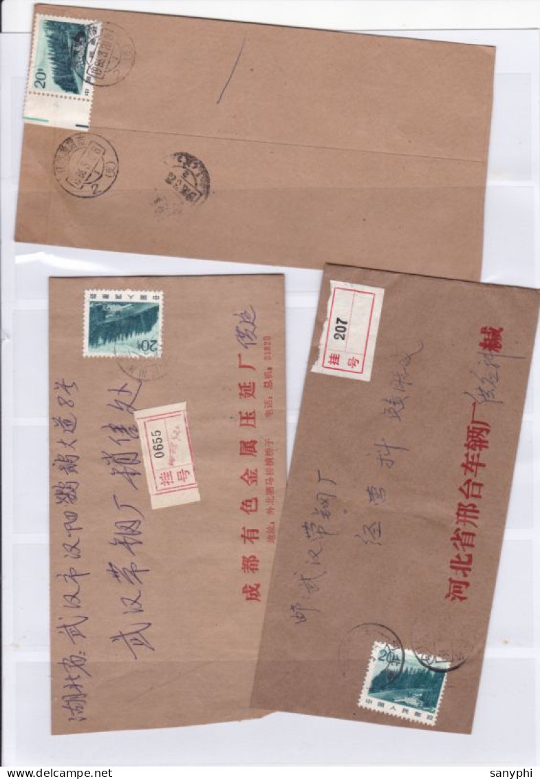 1986 China Local Complete Registered Covers 20c Franked  - Storia Postale