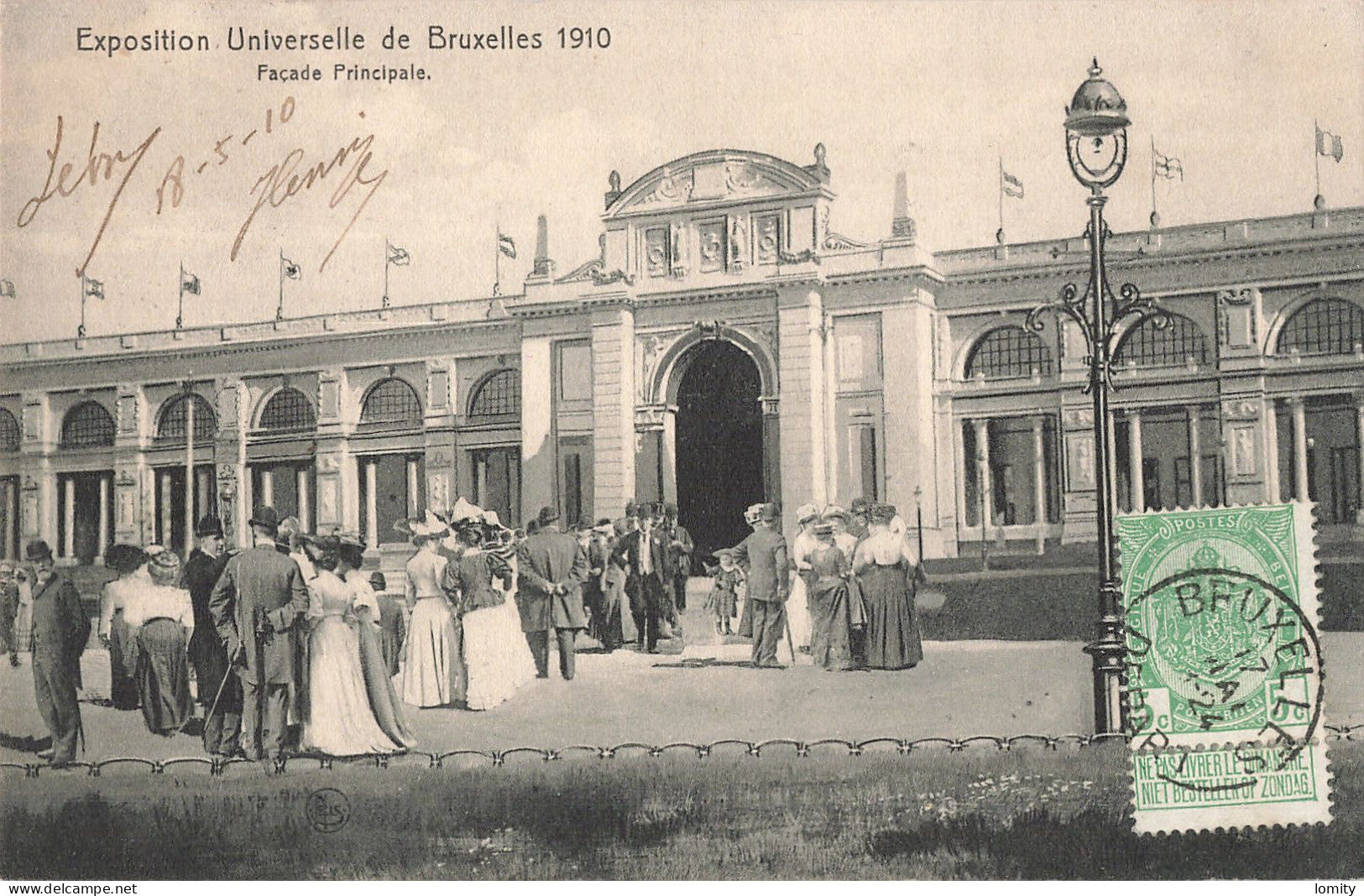 Belgique Bruxelles Exposition Universelle 1910 Façade Principale CPA - Wereldtentoonstellingen