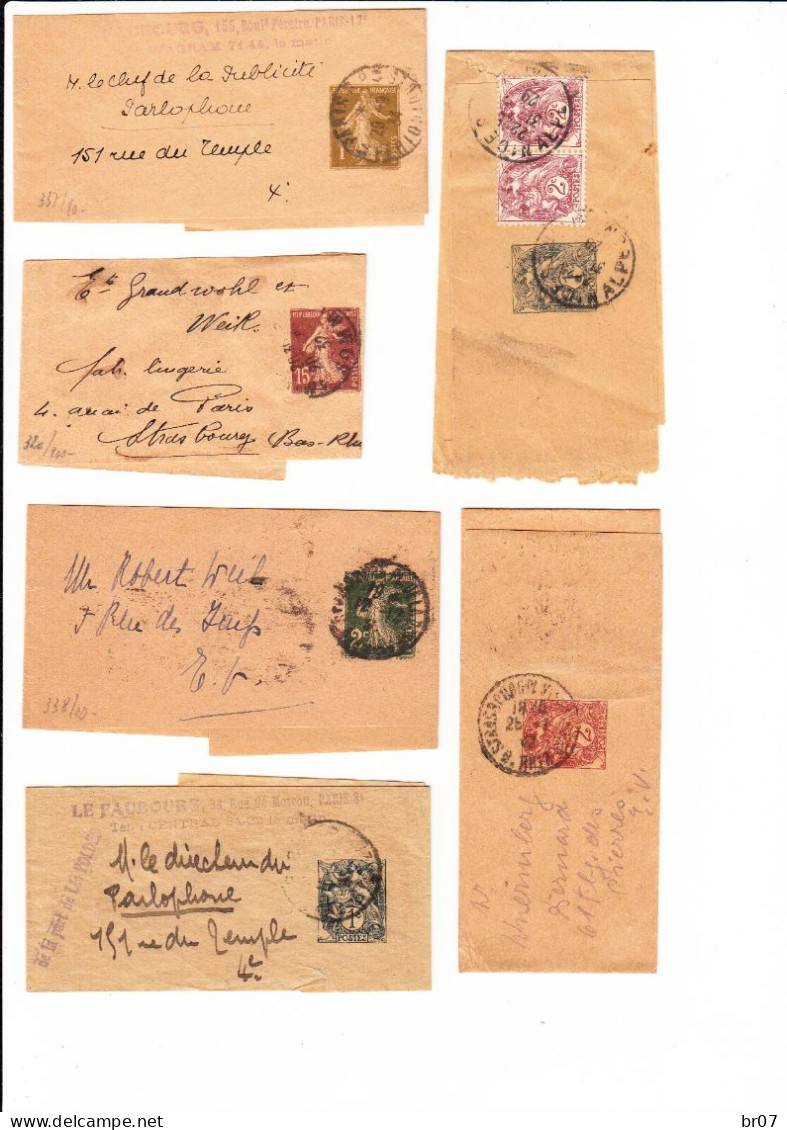 BJ  X  6 TOUTES ENTIERES ET OBLITERES LOT  TRES PROPRE A SAISIR - 1877-1920: Semi Modern Period