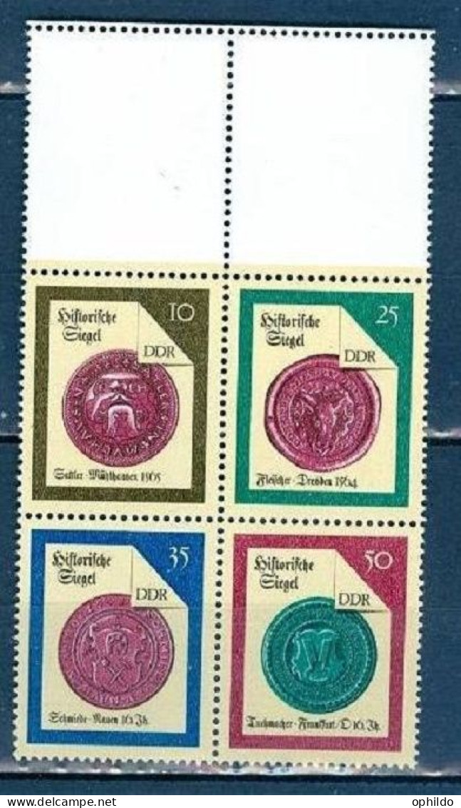 DDR Michel 3156/3159 L * * TB Se Tenant Avec 2 Cases Blanches - Unused Stamps