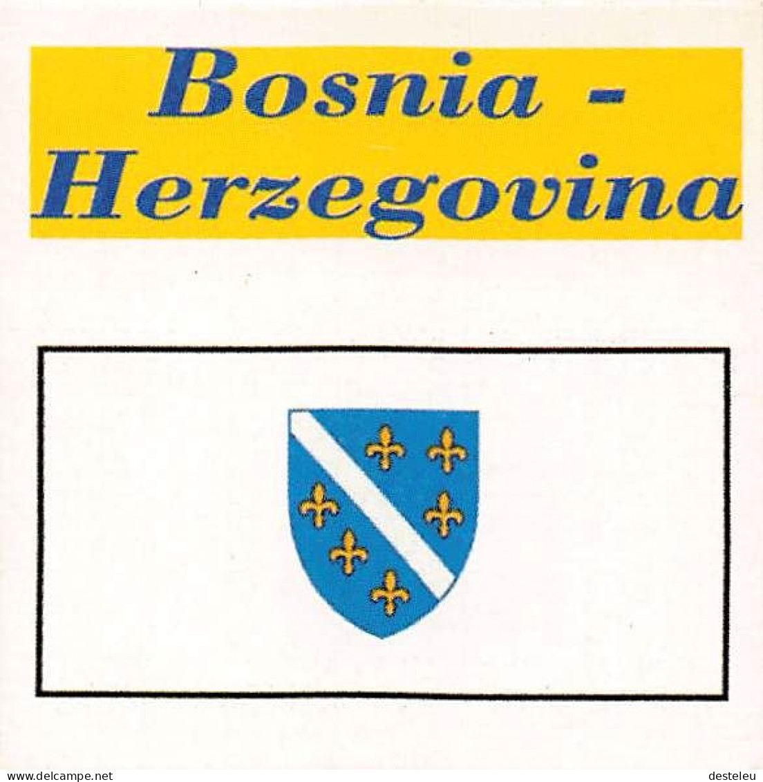 Flag Chromo -  Bosnia-Herzegovina - 5 X 5 Cm - Otros & Sin Clasificación