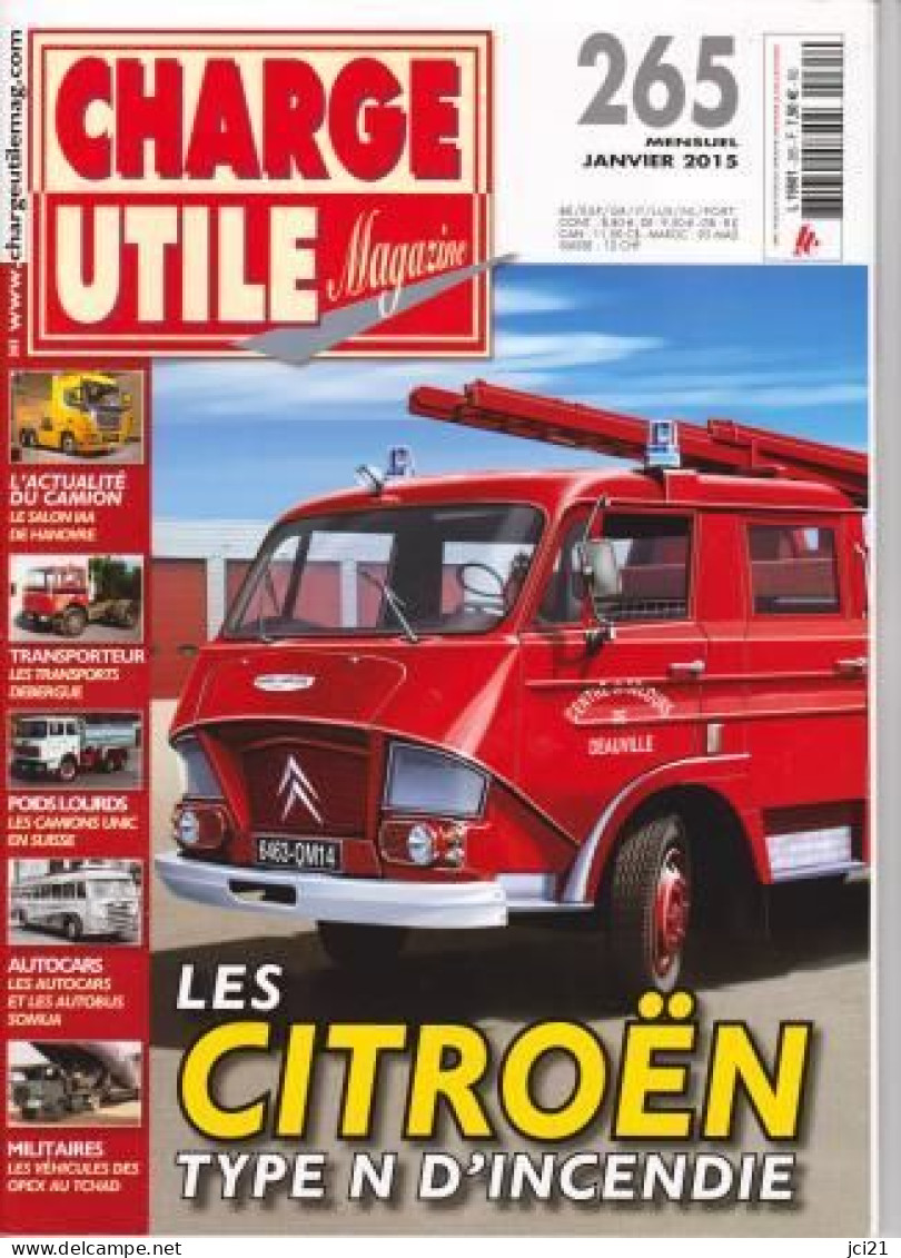 Magazine " CHARGE UTILE " N° 265 De Janvier 2015 - Camions Tracteurs Autocars Modèles Réduits Maquettes_RLVP-C265 - LKW