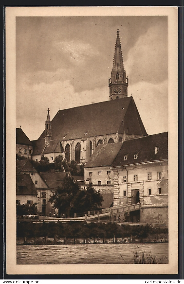 AK Steyr, Stadtpfarrkirche, St. Margaretenkapelle Und Neutor Vom Bergerweg Gesehen  - Sonstige & Ohne Zuordnung