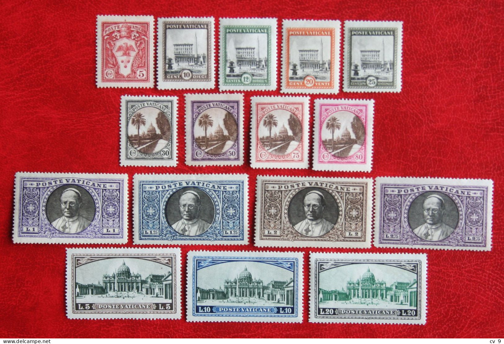 Gardens And Medallions 1933 Mi 21-36 Yv 44-59 Ongebruikt / MH VATICANO VATICAN VATICAAN - Unused Stamps