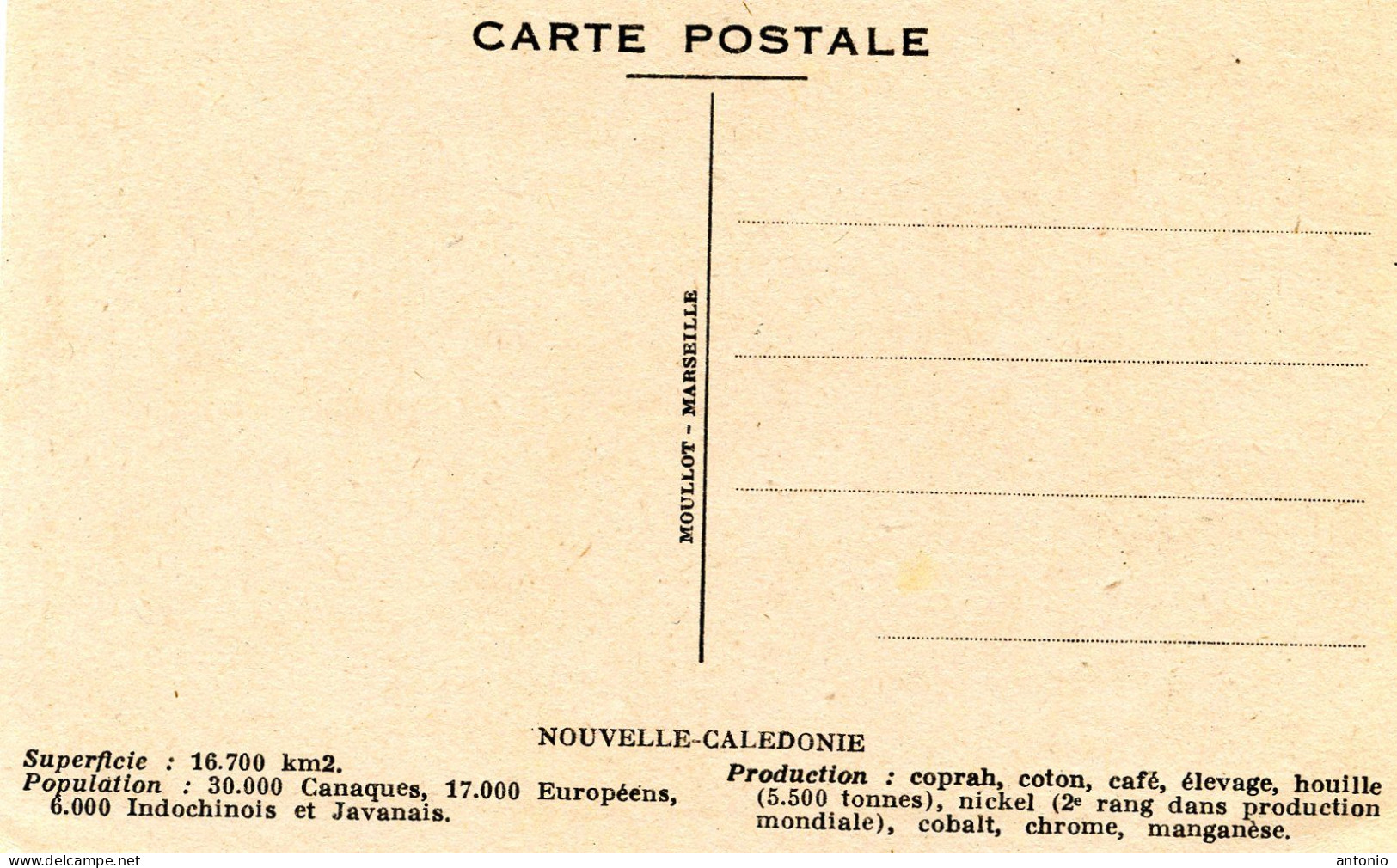 Nouvelle Calédonie .Carte Géographique. La Pérouse - Nuova Caledonia