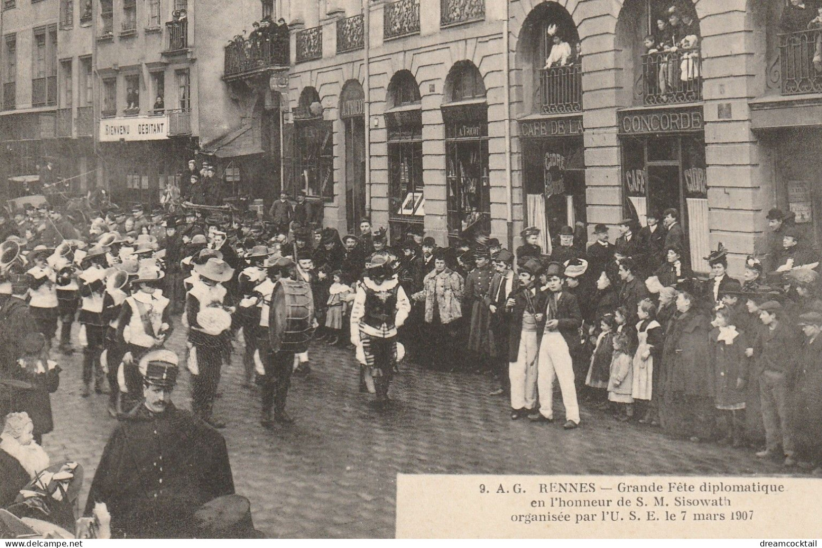 35 RENNES. Grande Fête Diplomatique En L'honneur De Sisowath Le 7 Mars 1907 - Rennes