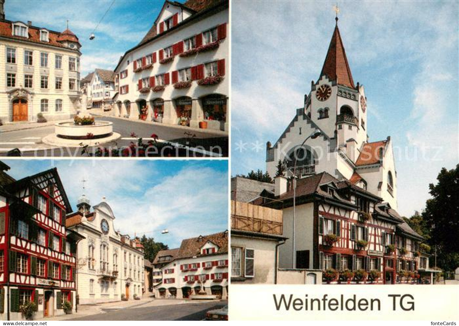 13711832 Weinfelden Mit Thomas Bornhauser Brunnen Rathaus Und Kirche Weinfelden - Autres & Non Classés