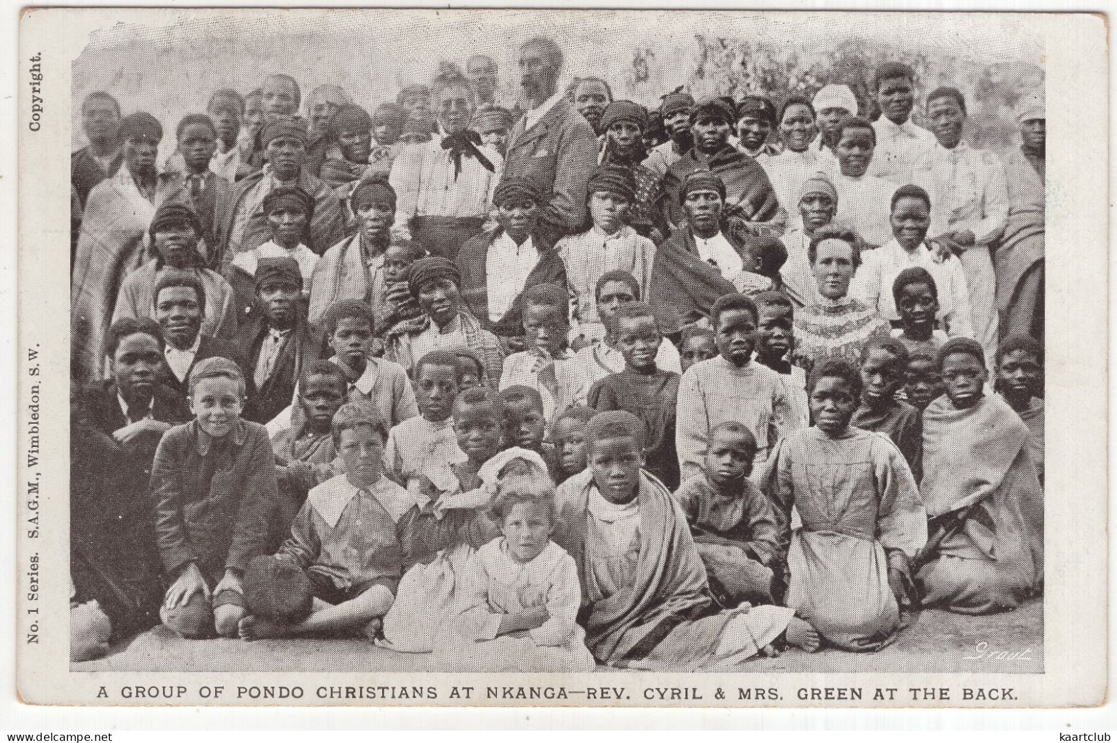 A Group Of Pondo Christians At Nkanga - Rev. Cyril & Mrs. Green At The Back. - (South-Africa) No. 1 Series S.A.G.M. - South Africa