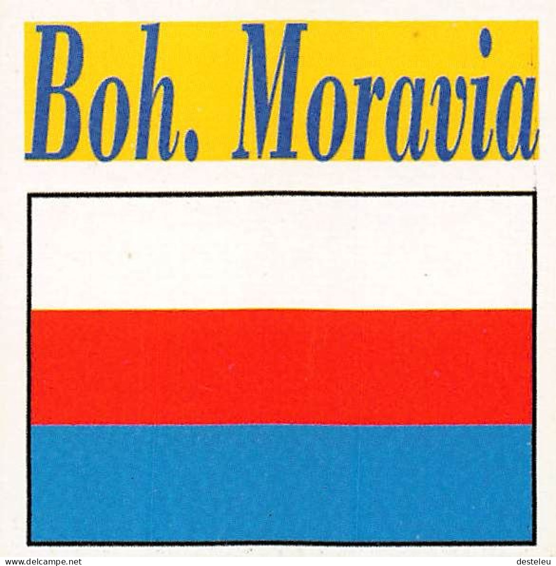 Flag Chromo -  Boh. Moravia - 5 X 5 Cm - Otros & Sin Clasificación