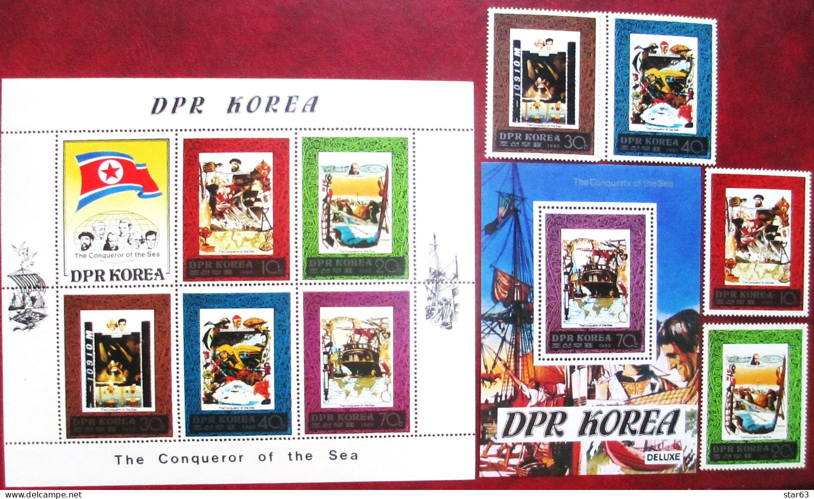 Korea, North 1980    M/S + S/S + 4 V The  Concueror Of The Sea  MNH - Corée Du Nord