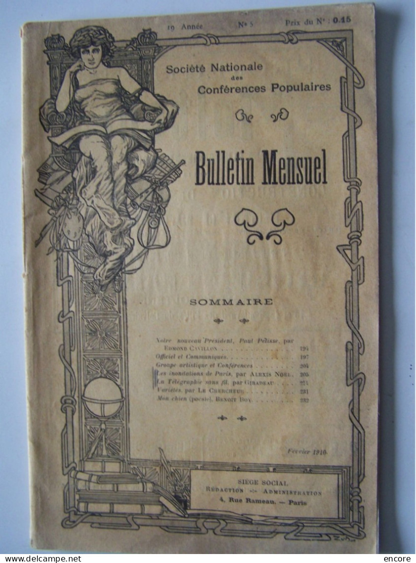 SOCIETE NATIONALE DES CONFERENCES POPULAIRES.  VOIR LE SOMMAIRE SUR LE SCAN. LES INONDATIONS DE PARIS.... 100_3763. - Otros & Sin Clasificación