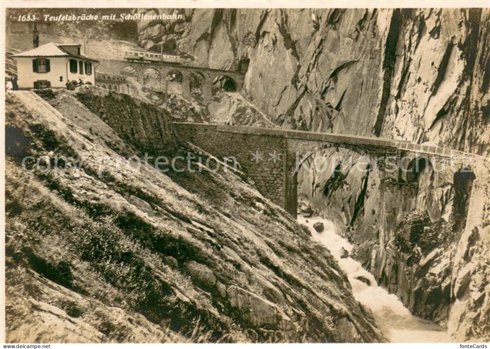 13711040 Goeschenen Goeschenen UR Teufelsbruecke Mit Schoellenenbahn Schlucht  - Autres & Non Classés