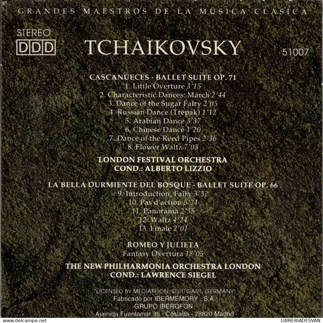 Tchaikovsky - Cascanueces. La Bella Durmiente. Romeo Y Julieta. CD - Klassik