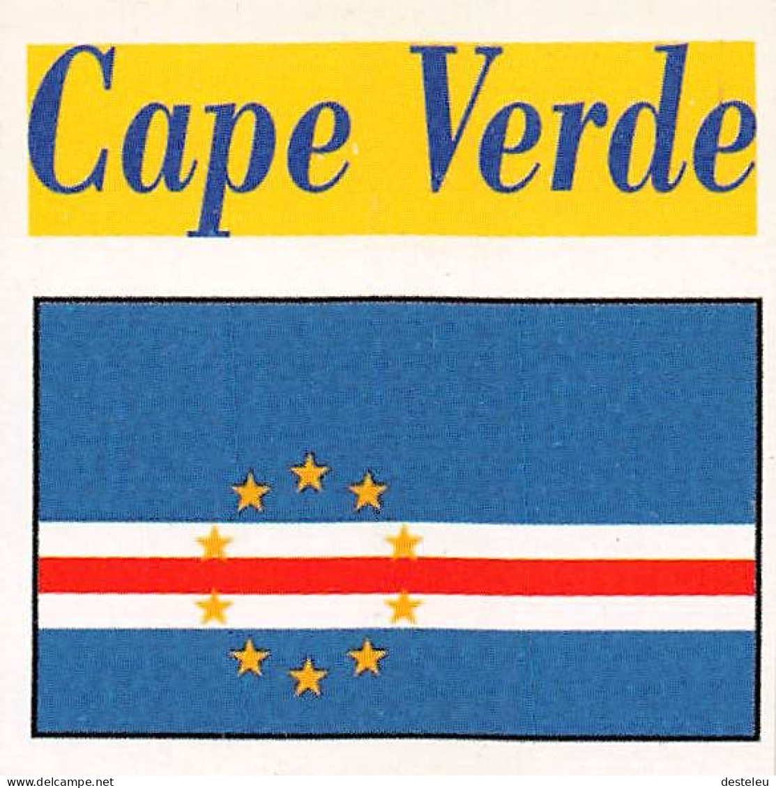 Flag Chromo -  Cape Verde - 5 X 5 Cm - Altri & Non Classificati