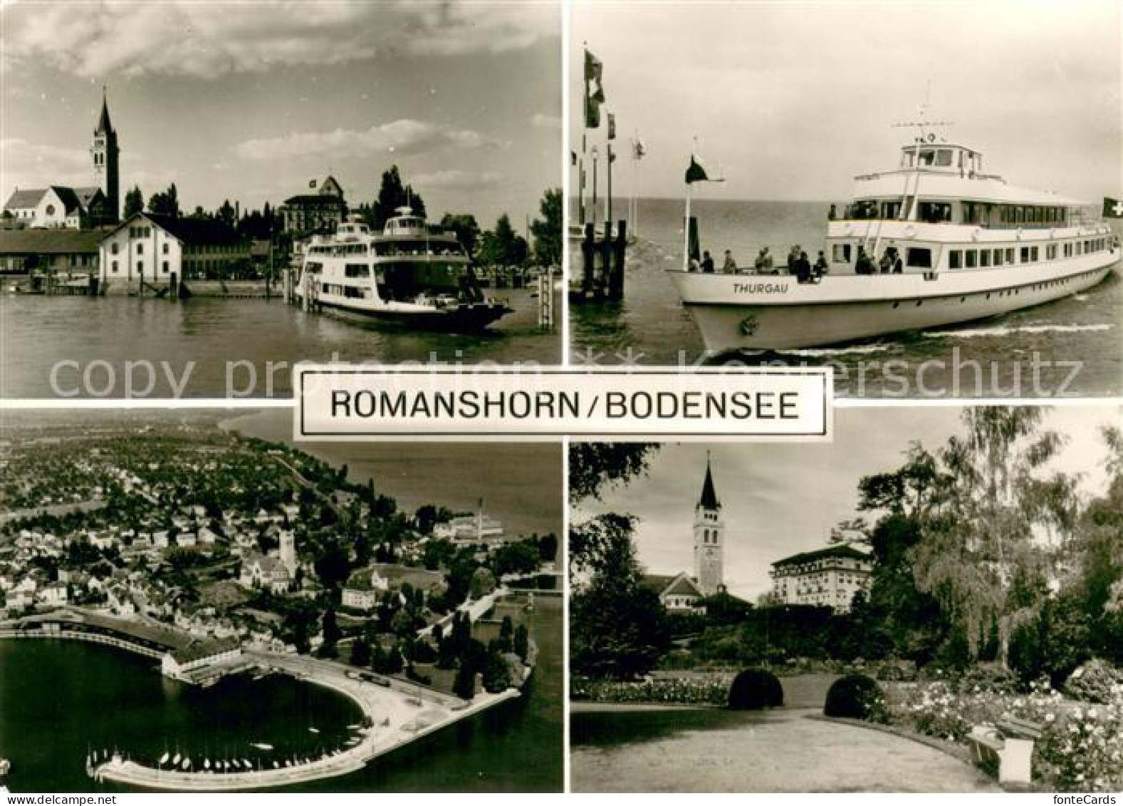 13711013 Romanshorn Bodensee Faehren Fliegeraufnahme Parkanlagen Romanshorn Bode - Autres & Non Classés