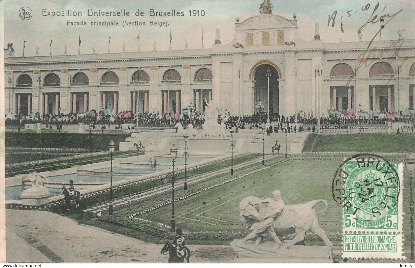 Belgique Bruxelles Exposition Universelle 1910 Façade Principale Section Belge CPA - Exposiciones Universales