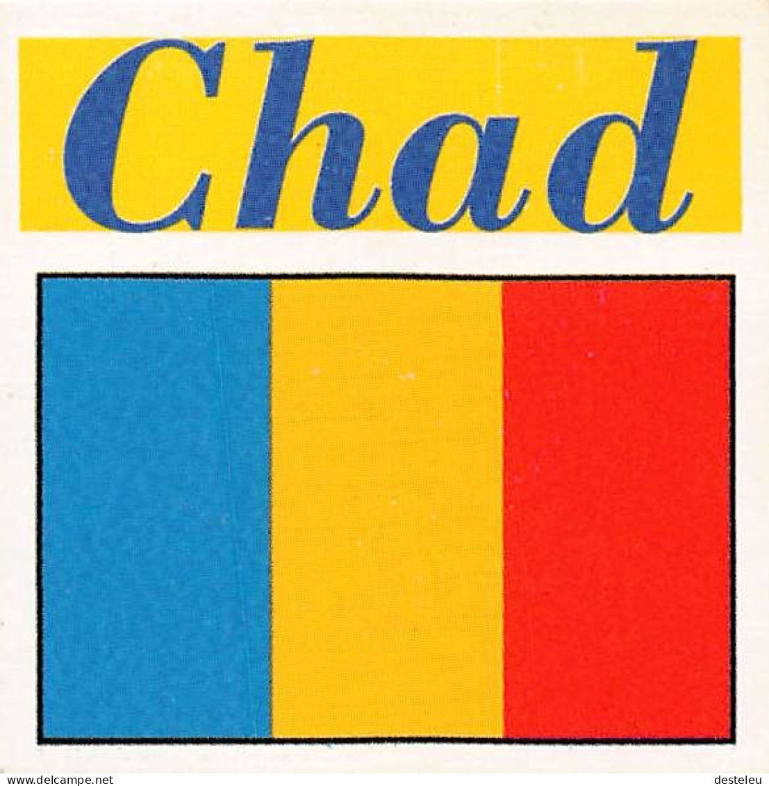 Flag Chromo -  Chad - 5 X 5 Cm - Other & Unclassified