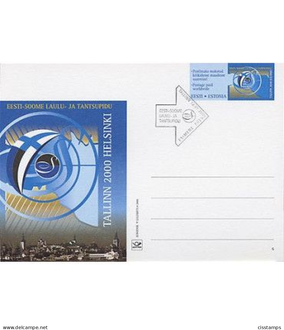 Estonia 2000●Postal Stationery●●Ganzsache N6●Estonian-Finnish Song & Dance Festival●Musik- U. Tanz-Festival - Music