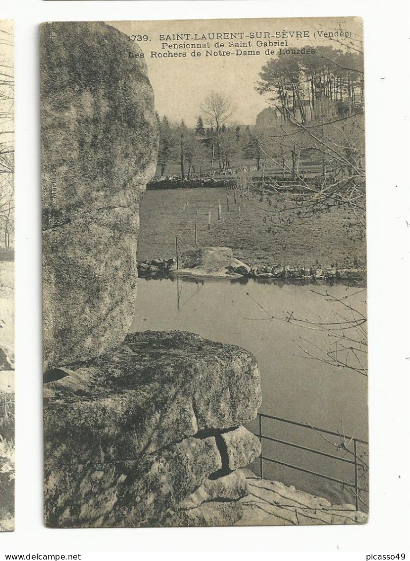 Vendée ,  Saint Laurent Sur Sèvre ,pensionnat Saint Gabriel ,les Rochers De Notre Dame De Lourdes - Other & Unclassified