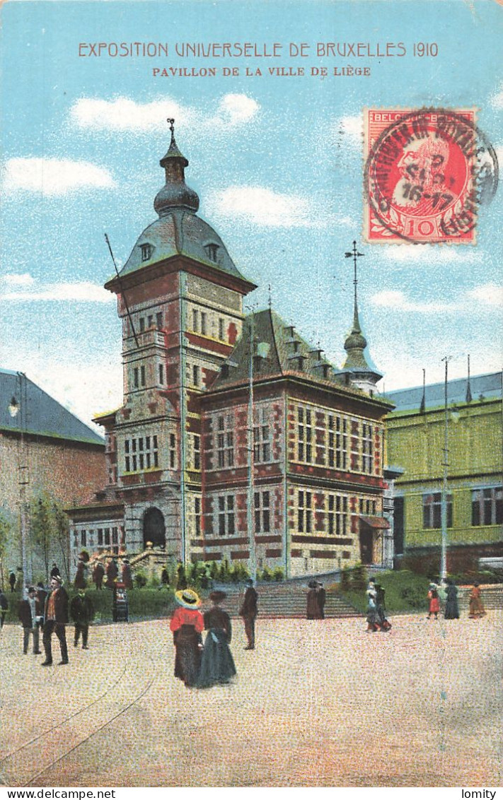 Belgique Bruxelles Exposition Universelle 1910 Pavillon De La Ville De Liège CPA - Universal Exhibitions