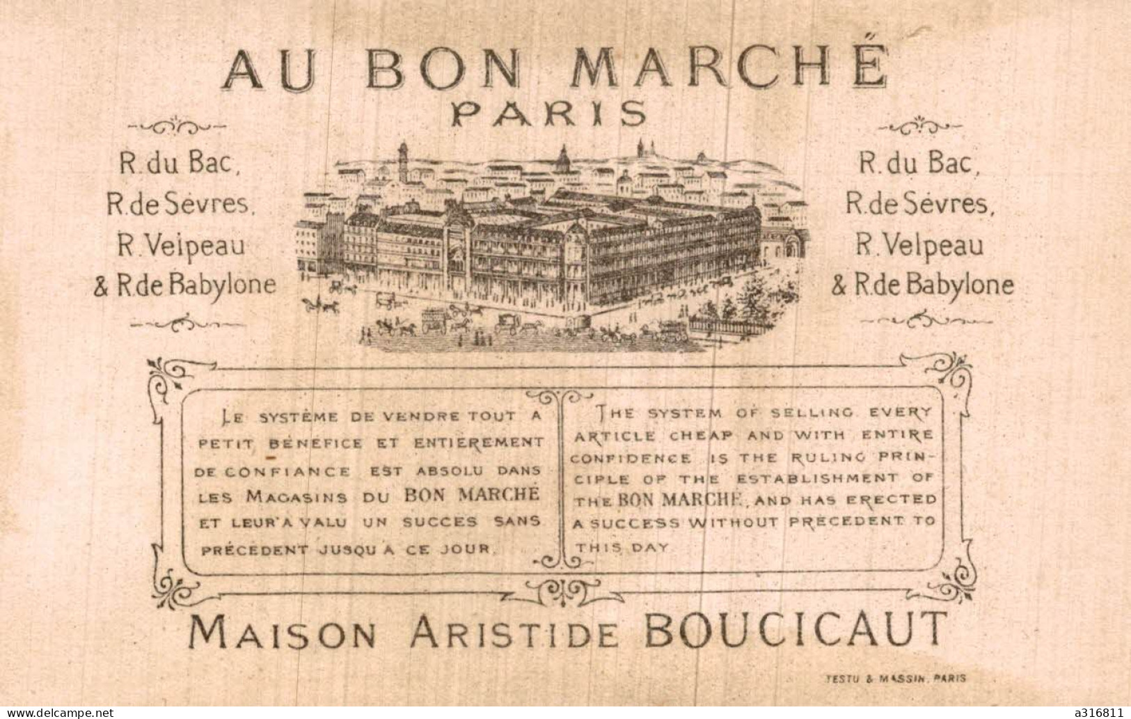 Chromo Au Bon Marche - Au Bon Marché