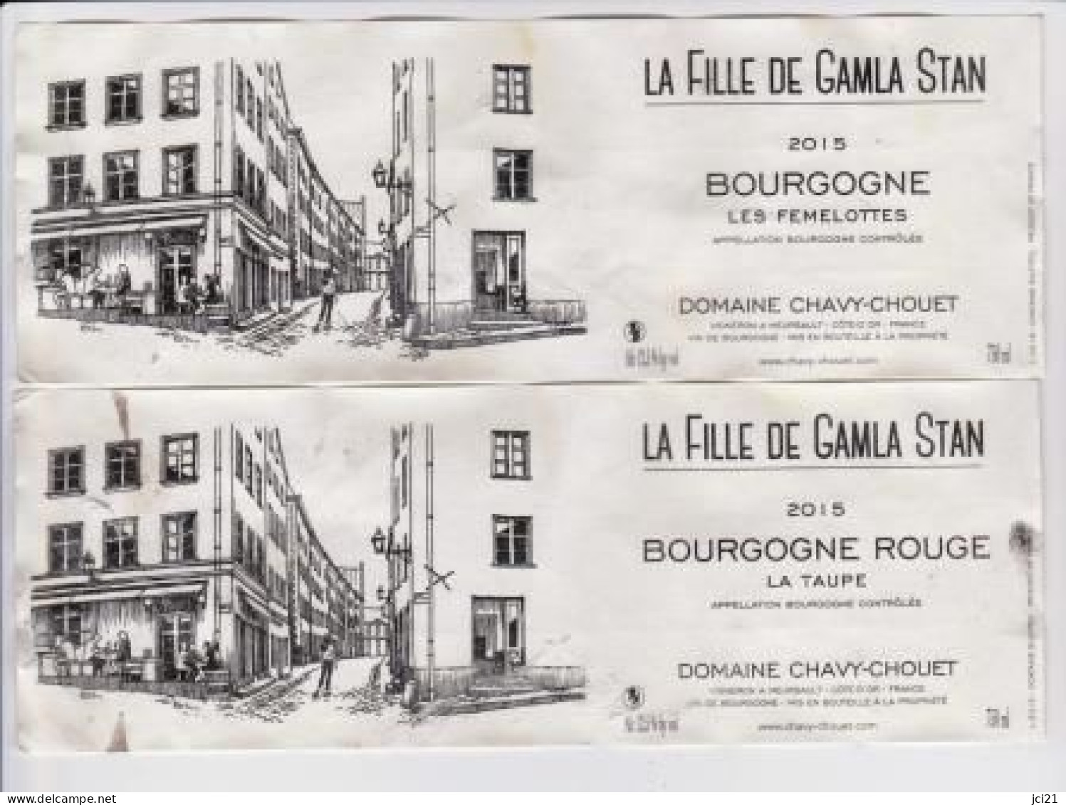 Original - Etiquettes Bourgogne 2015 "LA FILLE DE GAMLA STAN" Les Femelottes Et La Taupe (2672)_ev164 - Bourgogne