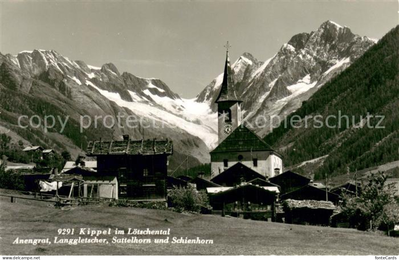 13710861 Kippel VS Im Loetschental Anengrat Langgletscher Sattelhorn Und Schienh - Other & Unclassified