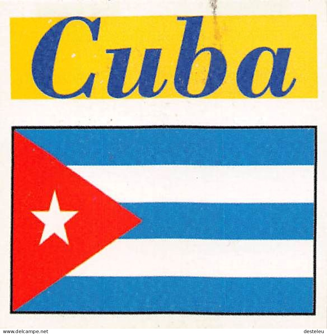 Flag Chromo -  Cuba - 5 X 5 Cm - Autres & Non Classés