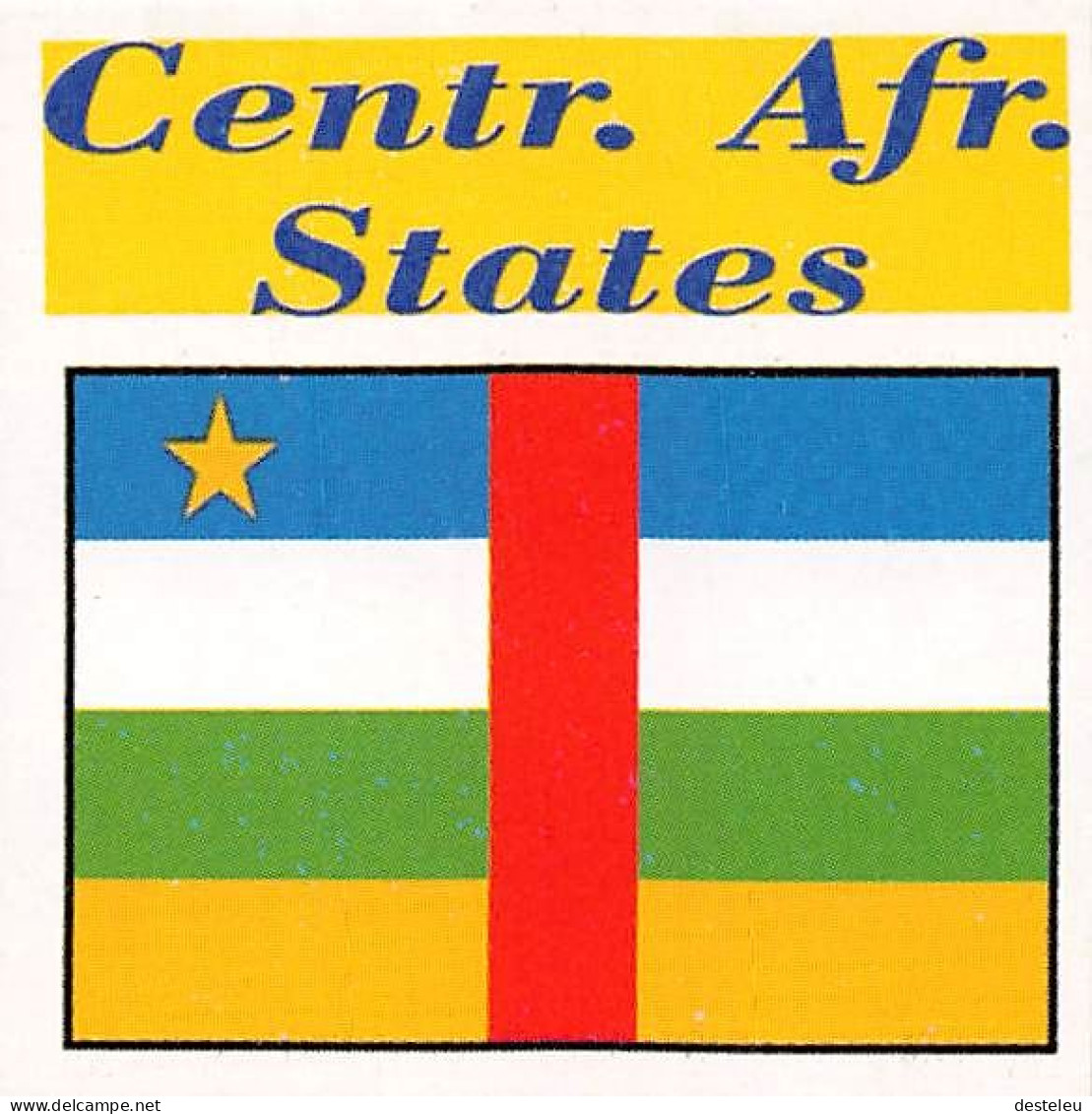 Flag Chromo -  Central African States - 5 X 5 Cm - Otros & Sin Clasificación