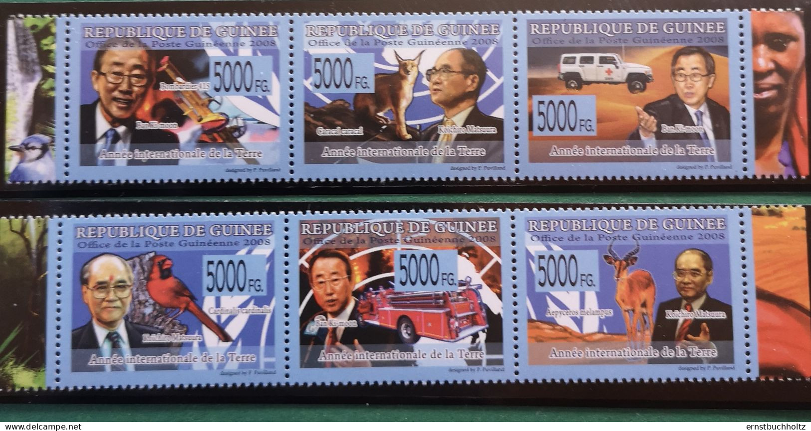 Rep. Guinea 2008 Transport + Fauna Mi 5894/99** Klbg Geteilt - Guinee (1958-...)