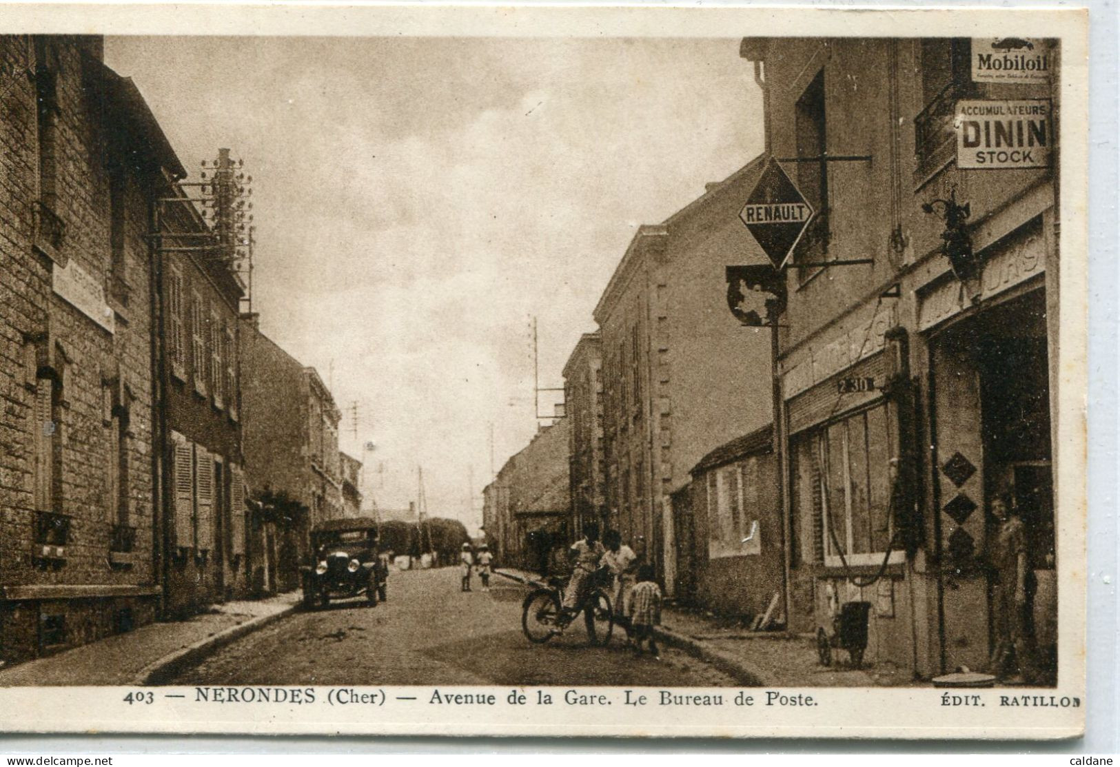 -18-CHER- NERONDES -Avenue De La Gare-Bureau De Poste - Nérondes