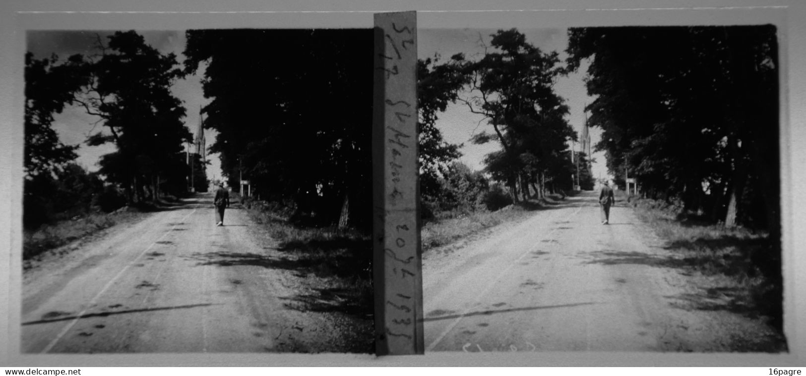 LOT DE CINQ PLAQUES DE VERRE STÉRÉO, MACHECOUL-SAINT-MÊME, 1930 ET 1933. LOIRE-ATLANTIQUE - Glass Slides