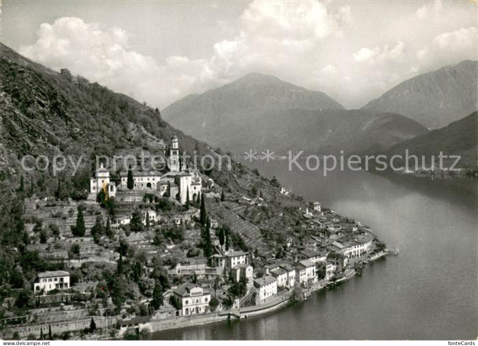 13710381 Morcote Lago Di Lugano Panorama Kirche Santa Maria Del Sasso Luganersee - Other & Unclassified